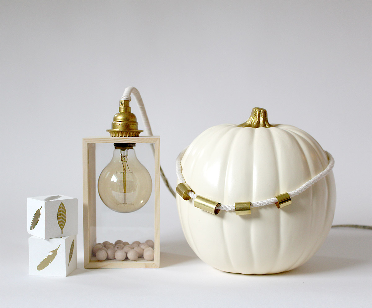 Bring Fall into your home: Fall Vignette with Pottery Barn Ursula Rosien Pumpkin Pattern Bulb crafting blogger Bring Fall into your home: Fall Vignette with Pottery Barn crafting blogger
